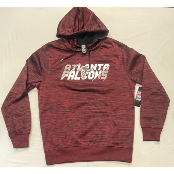 Atlanta Falcons NFL Pullover Long Sleeve Red Sweatshirt Hoodie Mens M - Picture 1 of 12